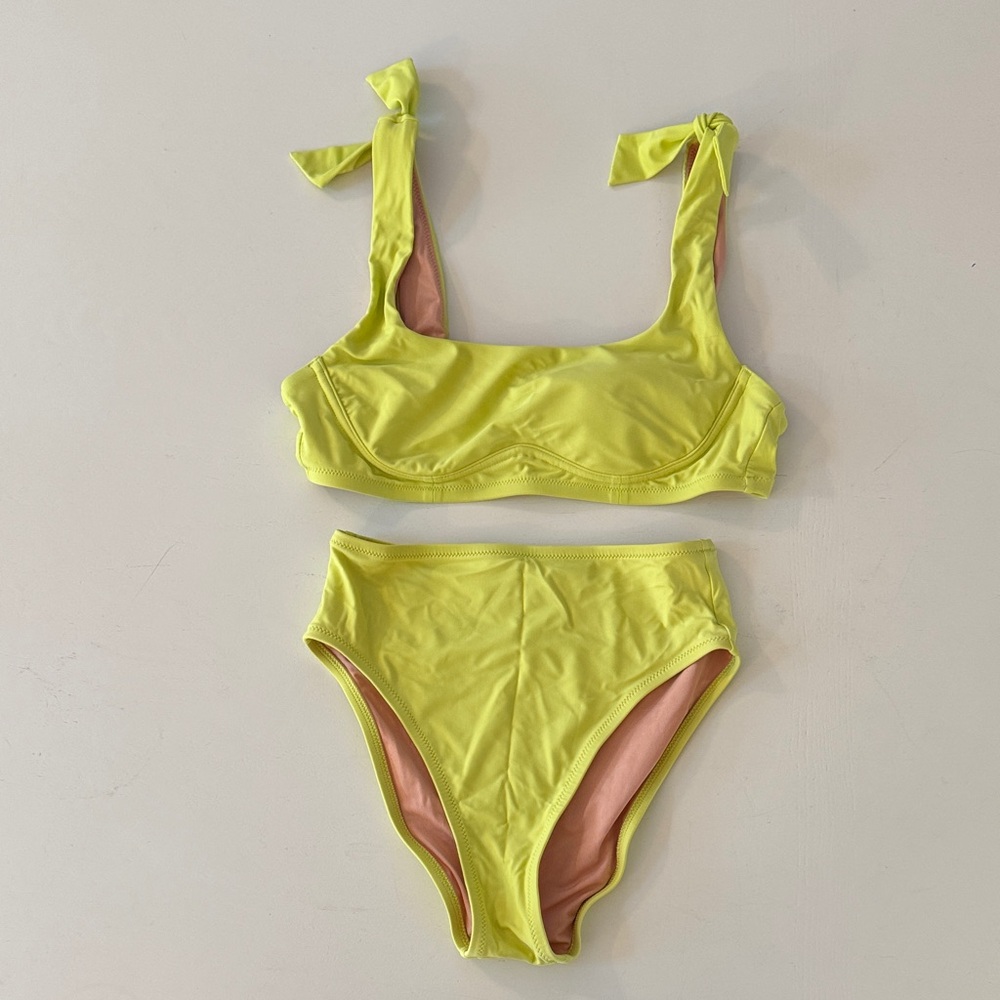 J. Crew Lime Green Bikini Set
